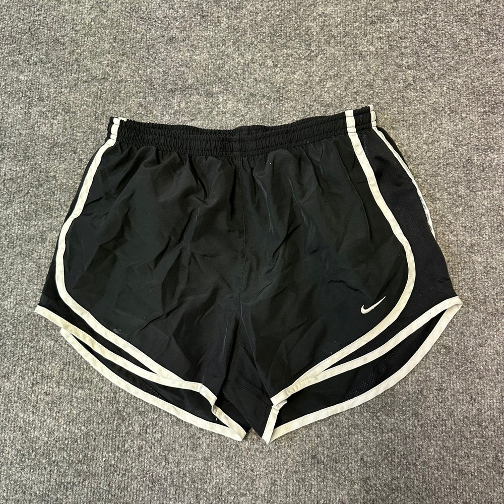 Nike Athletic Shorts Womens Size S Black White Trim Running Gym Sporty 61638